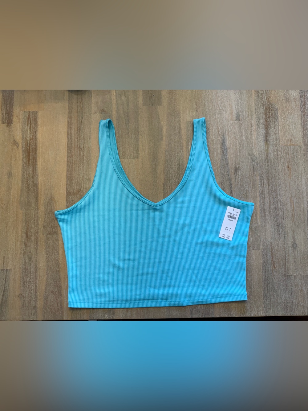 Hollister Blue Cropped V-neck Tank XXL
